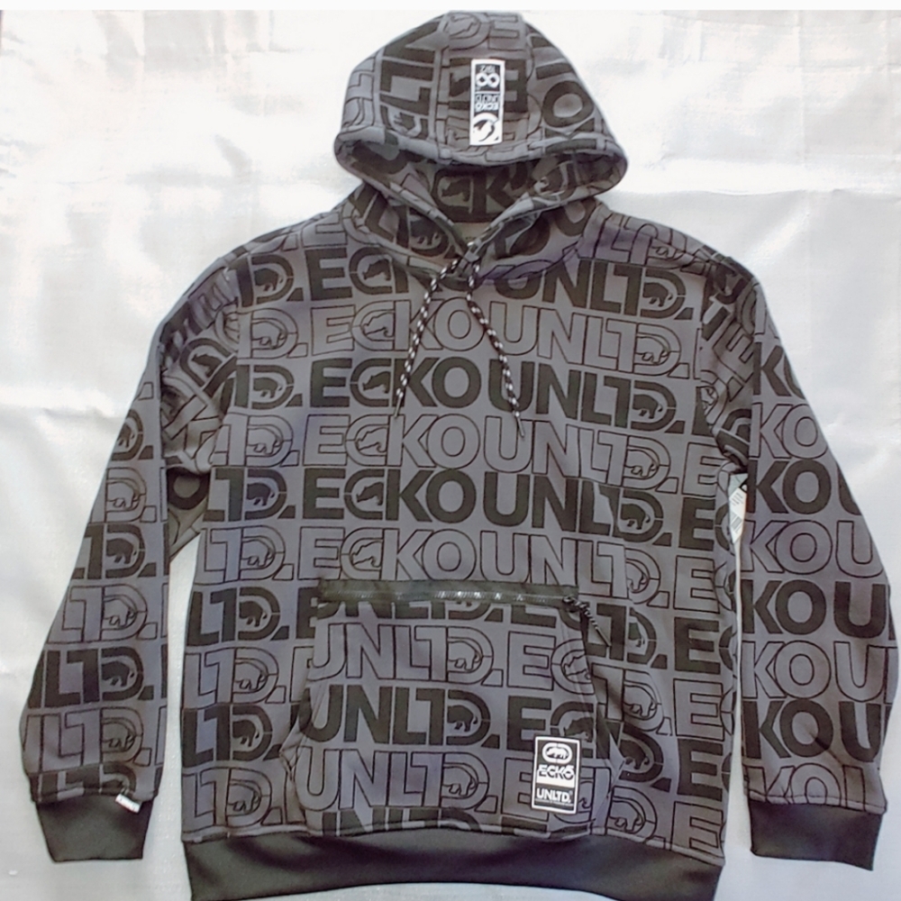 Ecko Unltd All Over Logo Hoodie Mens size XL New With Tags!